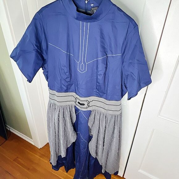Her Universe Star Wars Ahsoka Tano Retro Dress Blue Nwt Size 20 - Picture 2 of 8